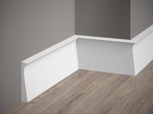 Listwa przypodłogowa Premium QS004P. Kolor: biały. Wymiary: 200 x 10.8 x 1.5 [cm]