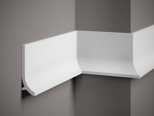 Listwa ścienna QS011. Kolor: biały. Wymiary: 200 x 13.5 x 4 [cm]
