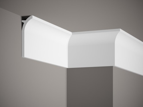 Listwa sufitowa QS011. Kolor: biały. Wymiary: 200 x 13.5 x 4 [cm]