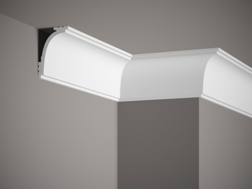 Listwa sufitowa MD111. Kolor: biały. Wymiary: 200 x 9.2 x 6.2 [cm]