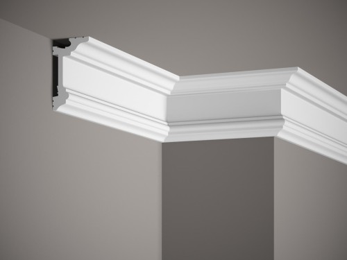 Listwa sufitowa MD137. Kolor: biały. Wymiary: 200 x 9.6 x 5.5 [cm]