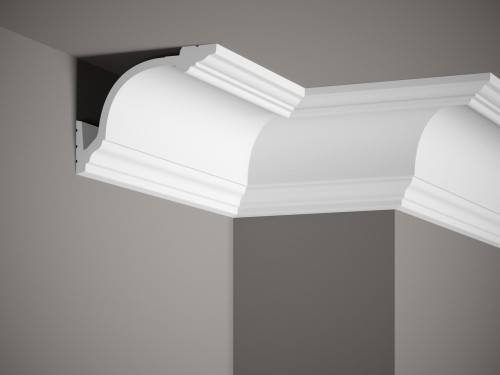 Listwa sufitowa MD156. Kolor: biały. Wymiary: 200 x 11 x 14.5 [cm]