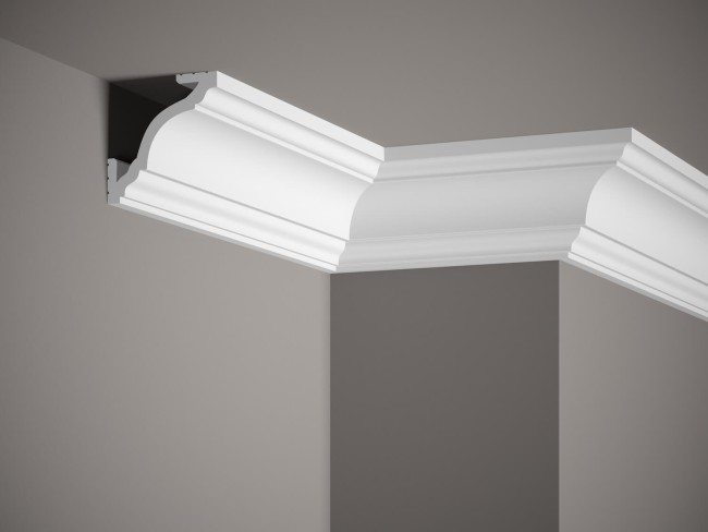 Listwa sufitowa MD213. Kolor: biały. Wymiary: 200 x 8.1 x 8.1 [cm]