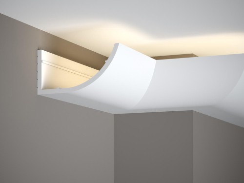 Listwa sufitowa MD362. Kolor: biały. Wymiary: 200 x 8.6 x 17.2 [cm]