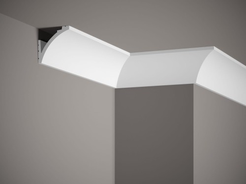 Listwa sufitowa MD380. Kolor: biały. Wymiary: 200 x 6.7 x 6.7 [cm]