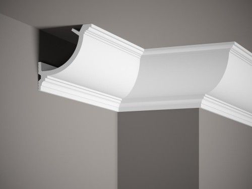 Listwa sufitowa QL027. Kolor: biały. Wymiary: 200 x 11 x 11 [cm]