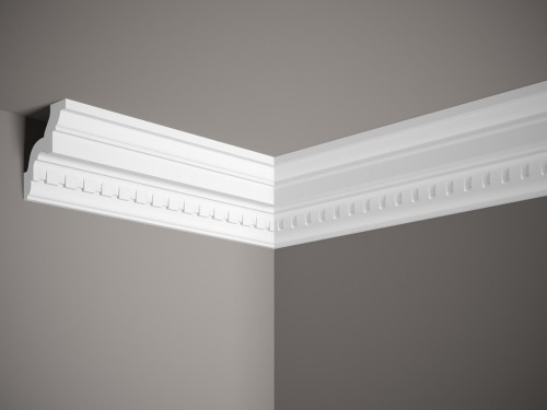 Listwa sufitowa MDA002. Kolor: biały. Wymiary: 200 x 7.9 x 8.8 [cm]