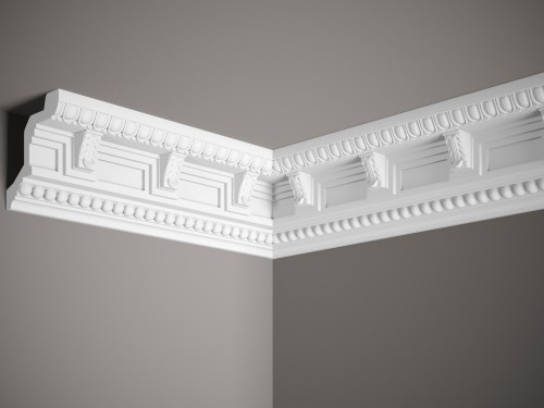 Listwa sufitowa MDA007. Kolor: biały. Wymiary: 200 x 9.8 x 10 [cm]