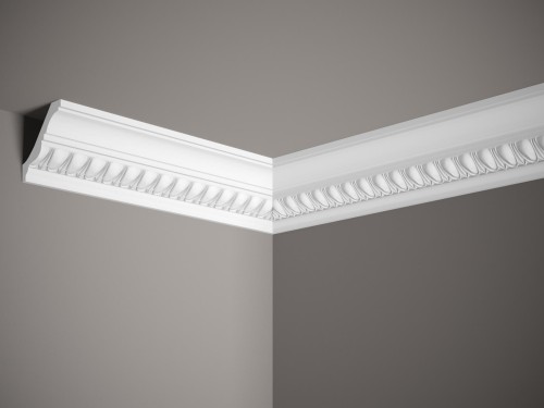 Listwa sufitowa MDA008. Kolor: biały. Wymiary: 200 x 7.5 x 7.8 [cm]