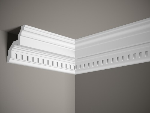 Listwa sufitowa MDA046. Kolor: biały. Wymiary: 200 x 10.7 x 12 [cm]