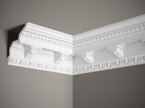 Listwa sufitowa MDA067. Kolor: biały. Wymiary: 200 x 13.3 x 13.7 [cm]