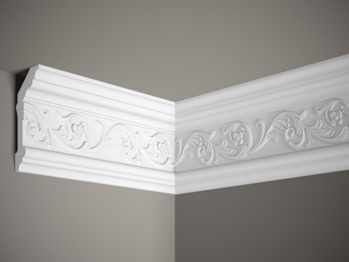 Listwa sufitowa MDA072. Kolor: biały. Wymiary: 200 x 14.8 x 6.4 [cm]
