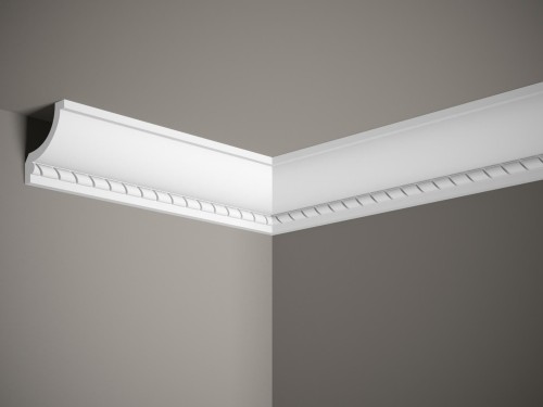 Listwa sufitowa MDA121. Kolor: biały. Wymiary: 200 x 7 x 7.6 [cm]