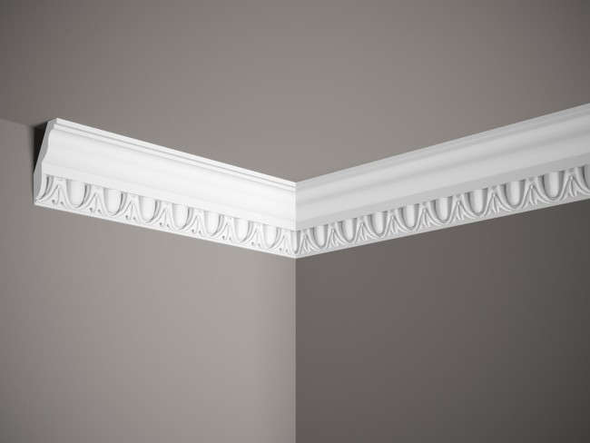 Listwa elastyczna sufitowa MDA212F. Kolor: biały. Wymiary: 200 x 7.8 x 4.4 [cm]