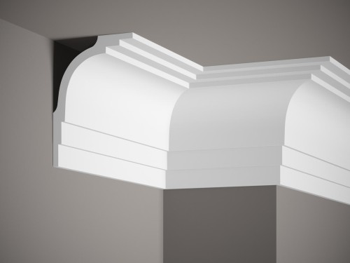 Listwa sufitowa MDB104. Kolor: biały. Wymiary: 200 x 16.5 x 12.4 [cm]