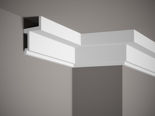 Listwa sufitowa MDB115. Kolor: biały. Wymiary: 200 x 11 x 6 [cm]