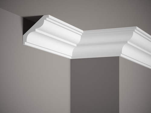 Listwa sufitowa MDB117. Kolor: biały. Wymiary: 200 x 8.3 x 9.2 [cm]