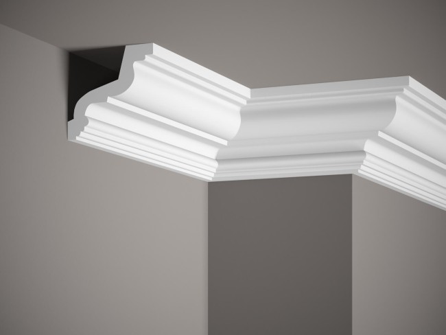 Listwa sufitowa MDB118. Kolor: biały. Wymiary: 200 x 9.7 x 10 [cm]