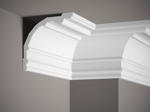 Listwa sufitowa MDB128. Kolor: biały. Wymiary: 200 x 17 x 17.8 [cm]